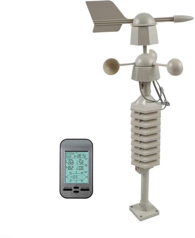 Weerstation - Weermeter - Buiten Weer - Draadloze Sensoren - 33 x 28 x 6 cm - Zwart