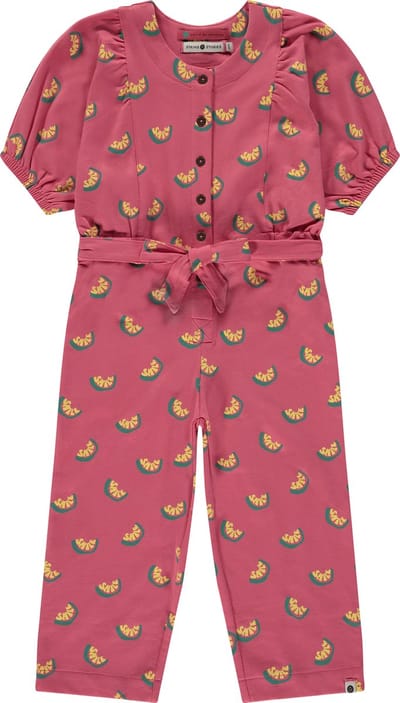 Stains and Stories girls sweat jumpsuit Meisjes Jumpsuit - bubblegum - Maat 92