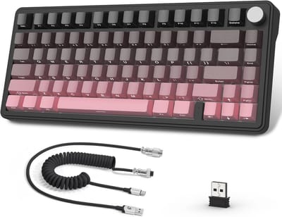 Mechanisch Draadloos Gaming Toetsenbord 75% met RGB Verlichting en Hot-Swap Functie voor PC en Mac