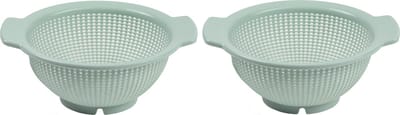 Plasticforte Vergiet - Set van 2x stuks - kunststof - zeep - D23 x H10 cm - mintgroen