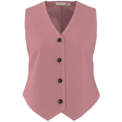 ESMARA Dames gilet met linnen (Lichtroze, 34)