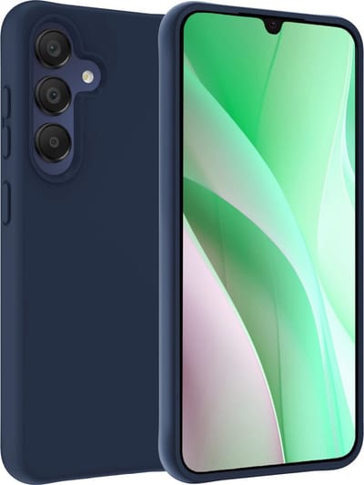 Hoesje Geschikt voor Samsung Galaxy A15 - Sterk & Shockproof - Hoes Cover - Siliconen Case - Donkerblauw