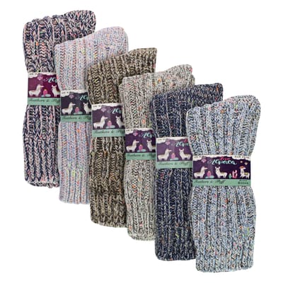 Dames 6-pack Alpacasokken voor in de laarzen