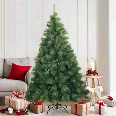 vidaXL - Kunstmatige - Hinged - Kerstboom - Groen - 180 - cm - PVC, - staal