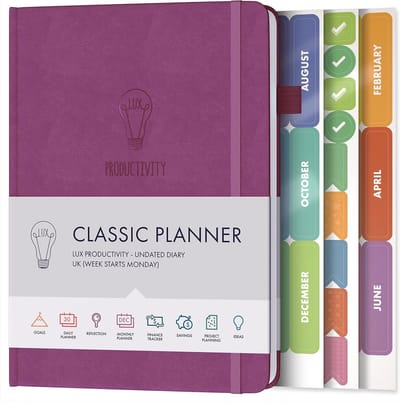 Gepersonaliseerde Ongedateerde Dagplanner voor Dagelijkse Organisatie en Mindfulness