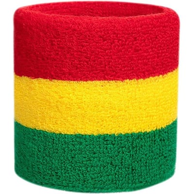1 Stuk Basketbal Sport Armband Gestreepte Handdoek Armband Zweetband Badmintonbord Tennis Pols Carpaal Tunnel Ondersteuningsband X005