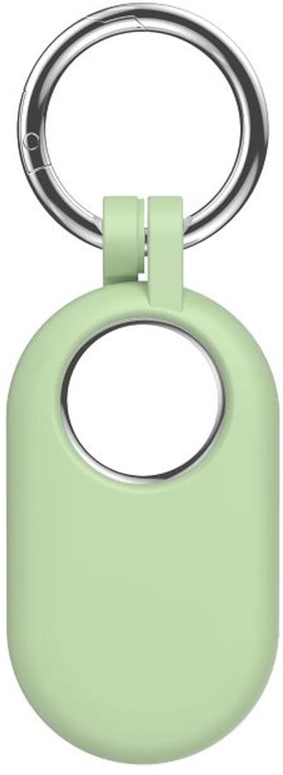 Jumada's Hoesje Geschikt voor Samsung SmartTag 2 - Siliconen Case / Houder / Sleutelhanger - Lichtgroen