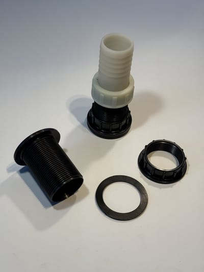 Tankdoorvoeren hottub met slangtule set van 2 voor 25 mm slang
