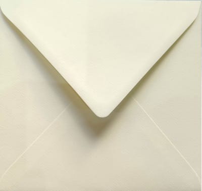 Gefactureerde crème enveloppen vierkant K4-153 - 153 x 153 mm - 25 stuks - NK natgelijmde - 120 gram - Aster Laid - Netuno
