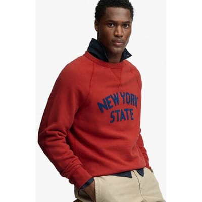 Superdry Merchant Vintage Applicatie Sweatshirt Red Grootte: XL