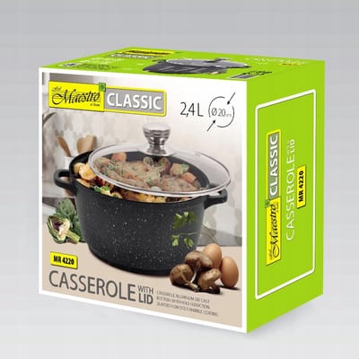 Maestro Kookpan met Deksel 20 cm - 2.4 L - Antiaanbaklaag