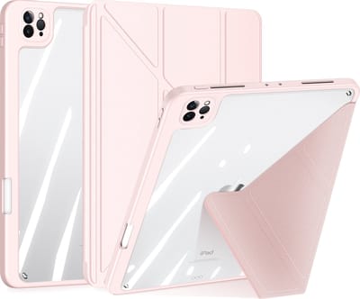 Dux Ducis - Hoes geschikt voor iPad Pro 11 (2018/2020/2021) - Magneet sluiting - Auto Sleep/Wake functie - Met Pencil houder - Roze