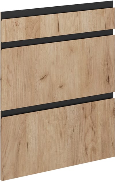 Vicco R-Line Keukenfront – 59.6 x 70.4 cm meubelfront voor de onderkast met lades Krachtige eik goud