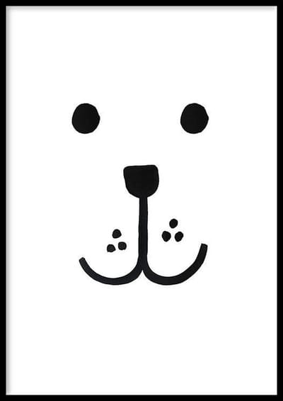 Poster IJsbeer - 50x70 cm - Dieren Poster - WALLLL