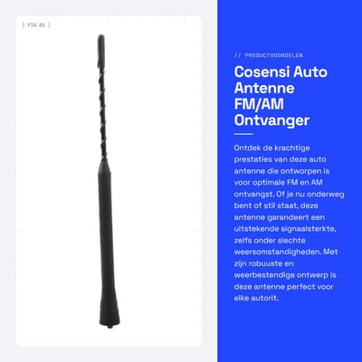Dailygoods- Autoradio-antenne Universeel - Antenne met M5-schroef - Haaienvin Antenne - Weerbestendig - Hoogwaardig ABS-kunststof - 23/40 cm lengte - Autoantenne