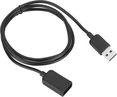 Jhubersproducts - USB-oplaadkabel - Slimme Armband Oplader - Zwart - Lichtgewicht - Rubber TPE - Geschikt voor Smart Bracelet 4 - 1 meter