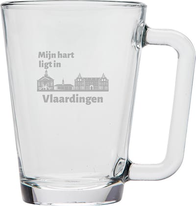 Gegraveerde theeglas 26cl Vlaardingen