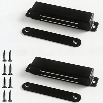 Magneetsnapper voor kastdeuren, sterke magneetsluiting, roestvrijstalen kastmagneten, 2 stuks, geschikt voor keukenkasten en kledingkasten, 40 kg draagkracht