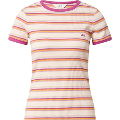 Lee Dames Stripe Tee shirt - Maat L - Golden Beam Gemengde Kleuren