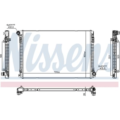 Radiator, motorkoeling NISSENS 606704