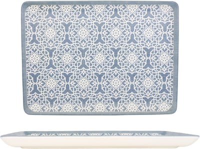 Kütahya Porselen Serveerschaal - Casa Blue - Porselein - 30x22 cm - set van 2