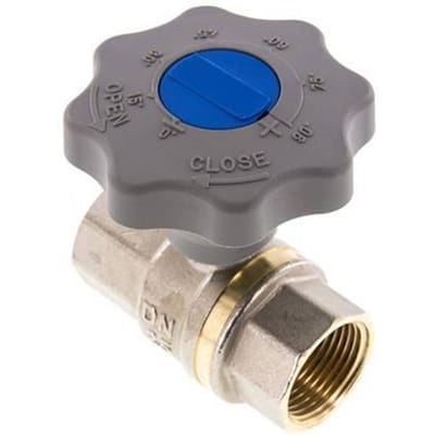 Rp 1 inch Soft Close Hand Wheel Gas en Water 2-Weg Messing Kogelkraan - BL2BN-M-SCL-DWGA-100