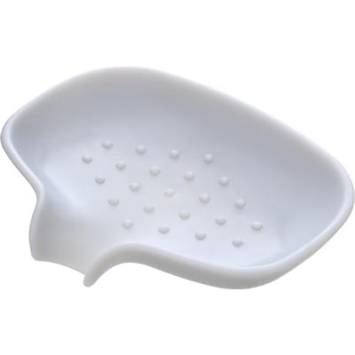 1PC porte-savon avec vidange eau Silicone boîte à savon salle de bain porte-savon boîte de vidange cuisine égouttoir porte-savon plat salle de bain gris