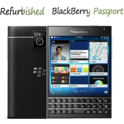 Gerenoveerde Blackberry Passport Q30 4G-NETWERK 3GB RAM 32GB ROM 13MP 4.5  Mobiele telefoon Mobiele telefoon Q30-3 simple set zwart
