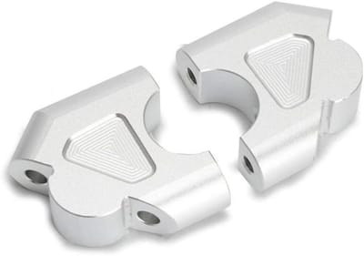 Motorfiets Stuurverhogers - Handvat Adapter - Comfortabel Rijden - Universele Pasvorm - 22mm - Zilver