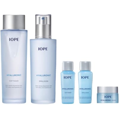 IOPE Hyaluronic Special Huidverzorgingsset Softener & Emulsie met Crème (5 Artikelen) IOPE Hyaluronic Special Skincare Set white