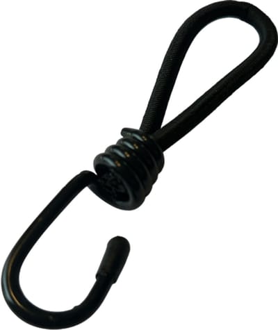Spanelastiek met haak - 25 st - 13cm - Zwart - tent - boot - schaduwdoek