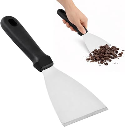 RVS Pizzadeeg Schraper voor de Keuken, Ideaal voor Pizza, Brood en Grill, 25 cm x 10 cm