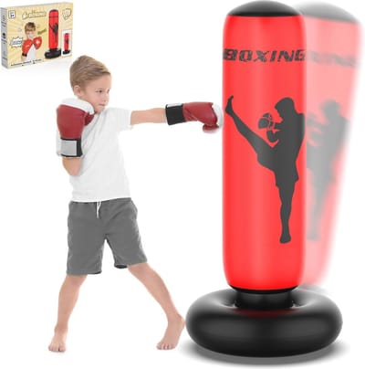 Opblaasbare Bokszak voor Kinderen en Volwassenen - 160 cm - Ideaal voor Karate, Taekwondo en Thuis Training
