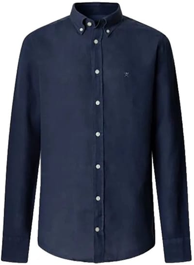 Hackett Hm3010635 Linen Overhemd Met Lange Mouwen Blauw L Man
