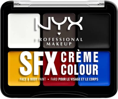 NYX Professional Makeup SFX Creme Colour Face & Body Paint SPXPP01 – 6 Primary Colors – Face & Body Paint Palette