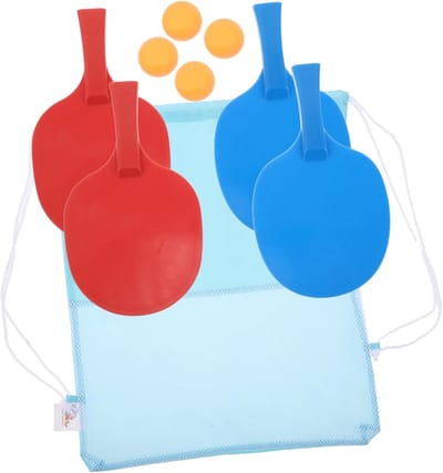 Tafeltennis Set - Pingpong Rackets Ballen - Gezinsactiviteiten Buiten - Versterkt Lichtgewicht Ontwerp - 23 x 13.5 x 2 cm