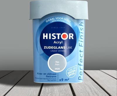 Histor Perfect Finish Lak Acryl Zijdeglans 0,75 liter - Tin