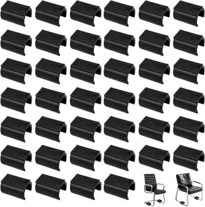 Stoelglijders - Vloerbeschermers stoelen - Meubels beschermen - U-vormig klemdesign - 25 mm - Zwart