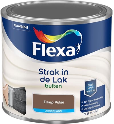Flexa - Strak In De Lak Buitenlak Zijdeglans - Deep Pulse - Mengverf - 500 Ml