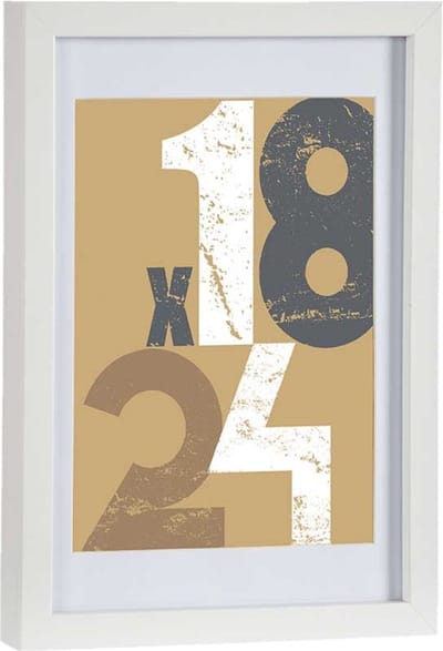 Houten fotolijst - wit - 21 x 30 cm - fotolijstje - met passe-partout - decoratie