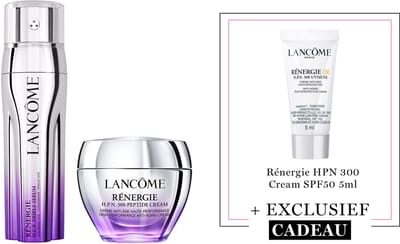 Lancôme Rénergie 2-Step Anti Rimpel Moisturizer Skincare Routine - Serum | Dagcreme + Cadeau - Rénergie H.C.F. Triple Serum 50ml & Rénergie H.P.N. 300-Peptide Dagcreme 50ml + Rénergie HPN300 SPF50 5ml Cadeau
