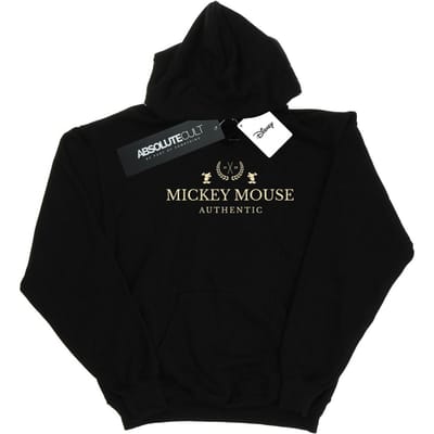 Disney Heren Mickey Mouse Authentic Hoodie (Zwart)