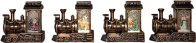 Anna's Collection - Trein met glitterwater led op batterij 11.5x8.5 cm