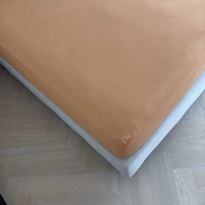 Kayori Kai Hoeslaken Katoen - 90x210-220cm - Matrasdikte 35cm - Rondom Elastiek - Mokka