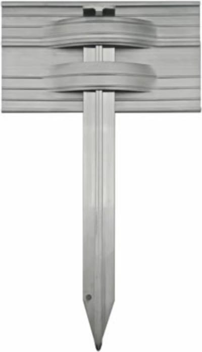 Set Erdankers Aluminium pour Bordures Pelouse Ultra Résistants | Ancrages Sol gris