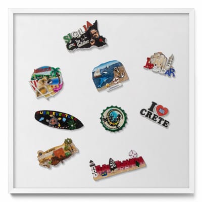 Tulup Magneetbord met Witte Frame - Wit Magneetbord in Effen Kleuren - 50 cm x 50 cm - Kleur wit - Magnetisch Bord Kindvriendelijk - Memobord Magnetisch - Magnetisch Bord Rechthoekig