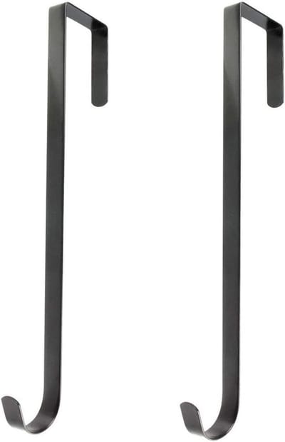 Kerstkrans Haken Over Deur - Metalen Hanger voor Kerstdecoratie en Handdoeken, 2 Stuks