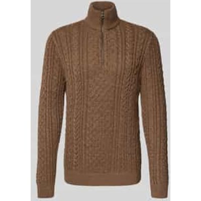 JACK&JONES - JPRBLUSEAN KNIT CABLE HALF ZIP SN - Heren - Gebreide truien