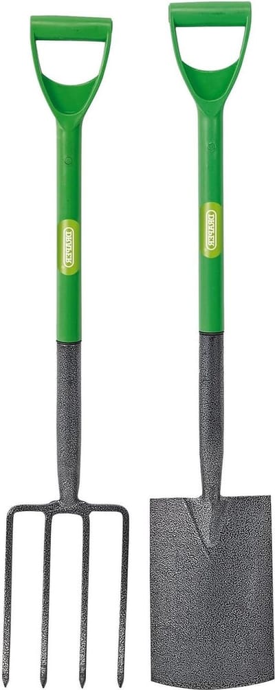 Easy Find Garden Fork and Spade Set - Carbon Steel - Durable Gardening Tools
