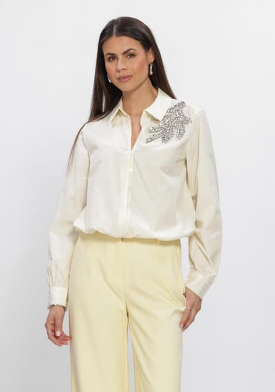 Freebird Wv-cot-stripe-26-1 Dames - Jurken - Ecru - Maat M